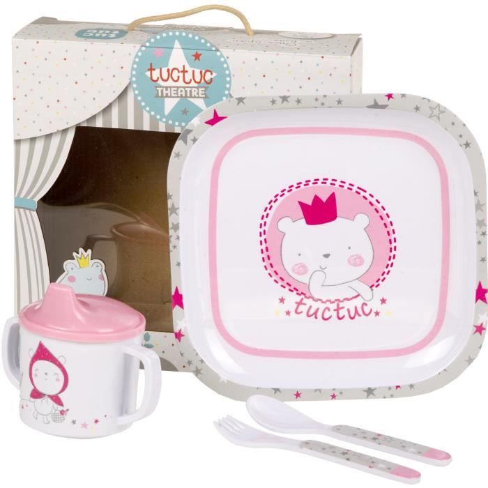 Set Assiette Repas Bebe 3 Pieces Fille Cdiscount Puericulture Eveil Bebe