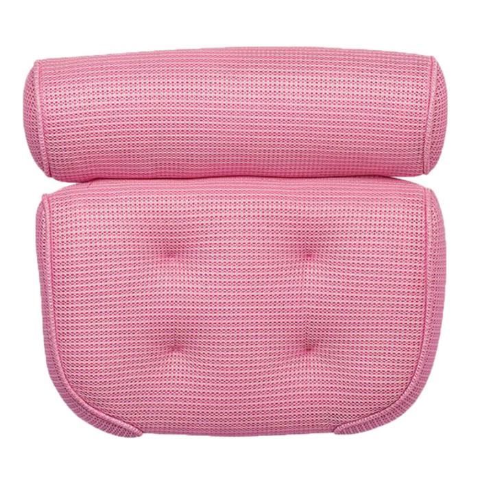 Oreiller Pliable Antidérapant Oreiller De Bain LOVIVER Pliable - Coussin Confort Pour Baignoire, Rose Tapis De Bain Antidérapant