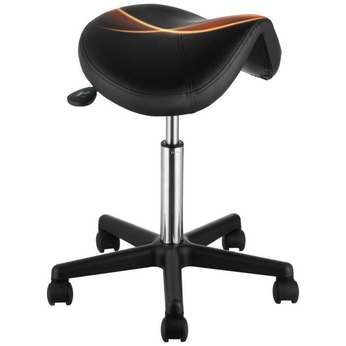 Tabouret de Bureau - VEVOR - Tabouret de Bureau Tabouret à Roulettes Selle de Cheval Hauteur Réglable