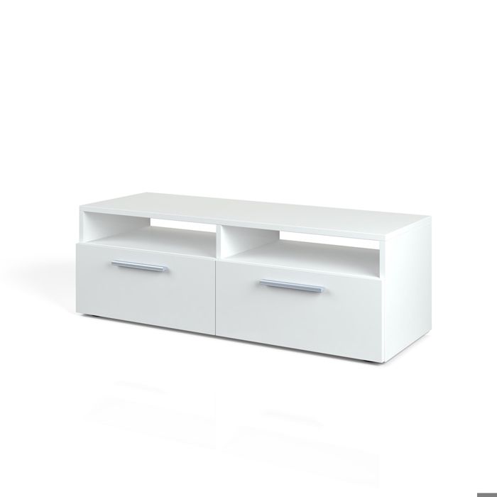 vicco meuble tv diego, blanc haute brillance, 95 x 38 cm