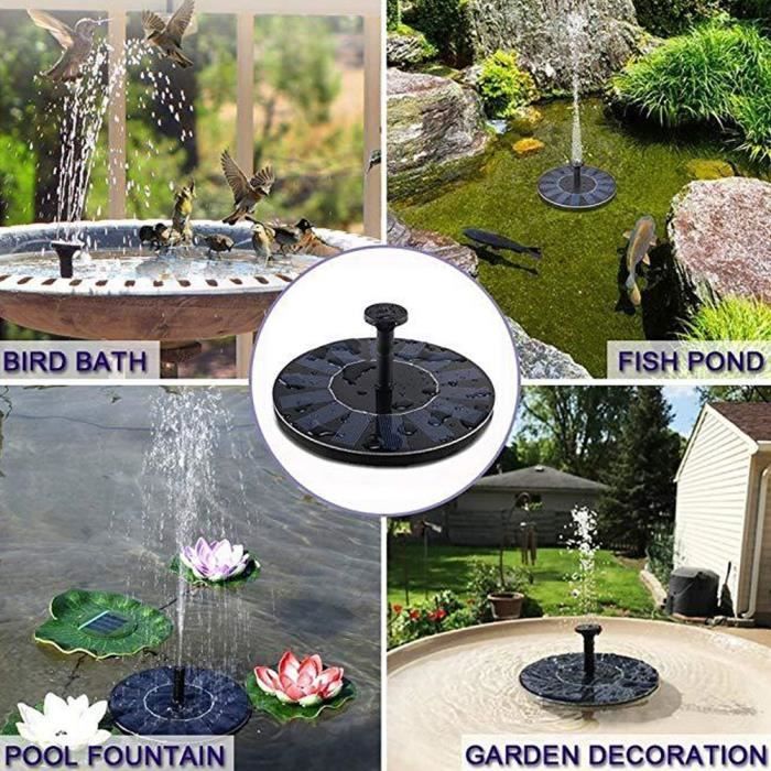 Pompe de fontaine solaire VINGVO - Décoration de piscines et jardins - Blanc