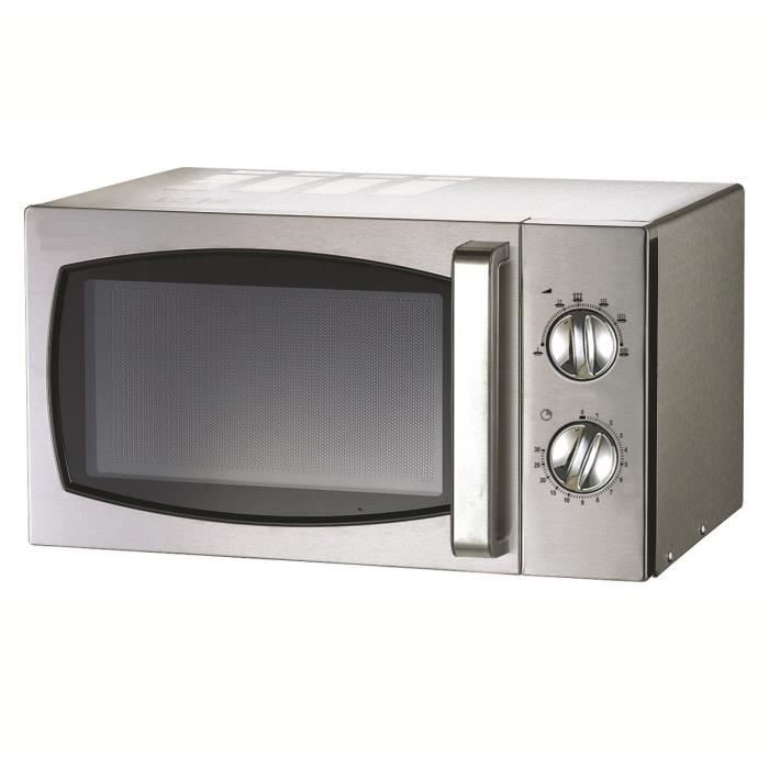Four micro-ondes de 900 W 23 L en inox - Visiodirect