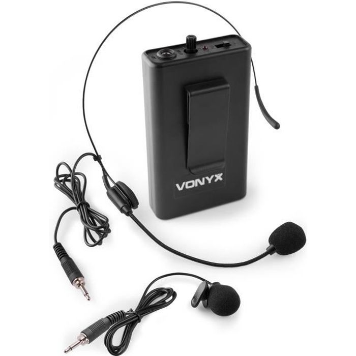 Ensemble de microphones de poche - VONYX - BP10 - Sans fil - 3 pièces - Fréquence 863.100 MHz