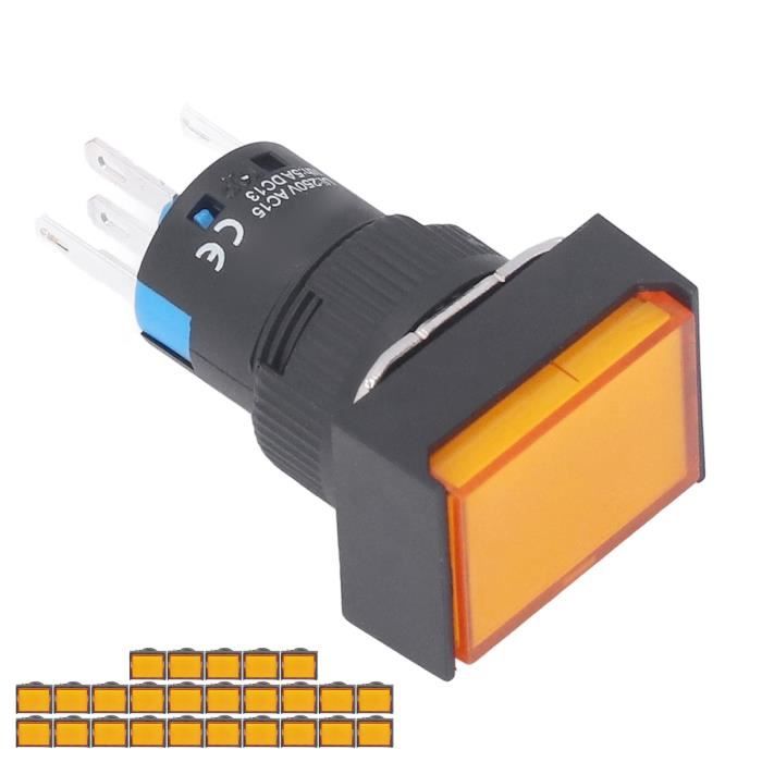 YOSOO Interrupteur à bouton poussoir avec lumière 25pcs Interrupteur à ...
