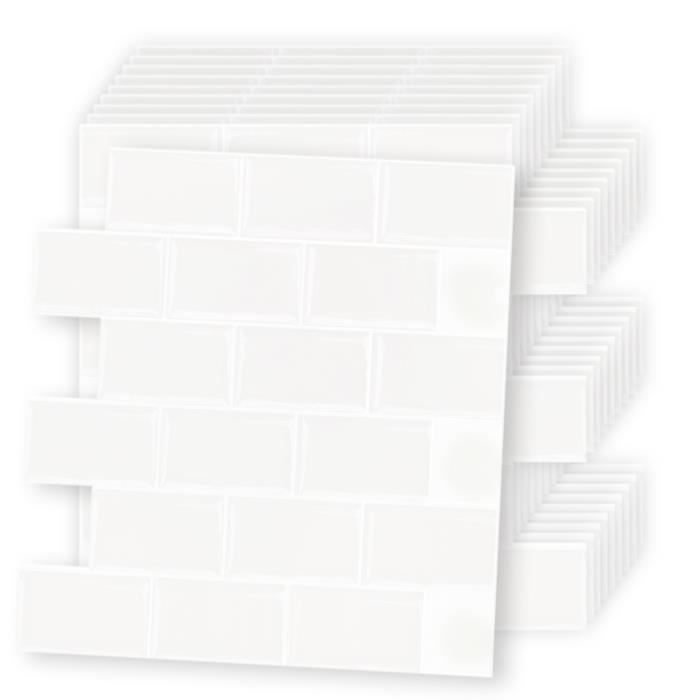 COMSTICKC Panneaux Muraux 3D Adhesif Brique Rouge, 10 Pièces, 30x30 cm, PVC Auto-Adhésif Panneaux Muraux 3D Pierre Décoration Pour Cuisine, Salle de Bains, Balcon