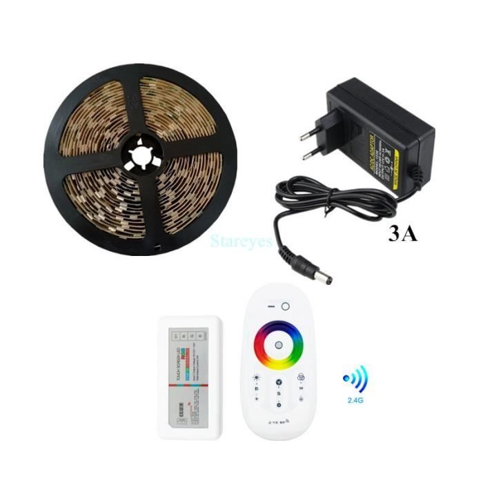 Bande LED RGB 5m Bluetooth USB - Ruban 5050, Télécommande, étanche, Pour Décoration Intérieure
