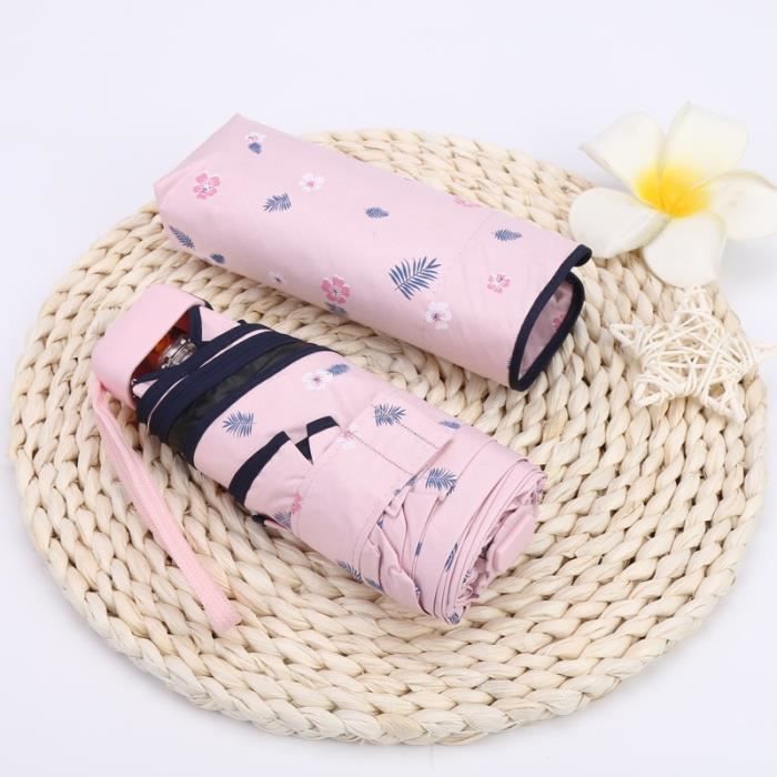 Mini Parapluie Pliant Résistant Au Vent Et Anti UV - Parapluie De Poche Compact Et Léger Pour Voyage