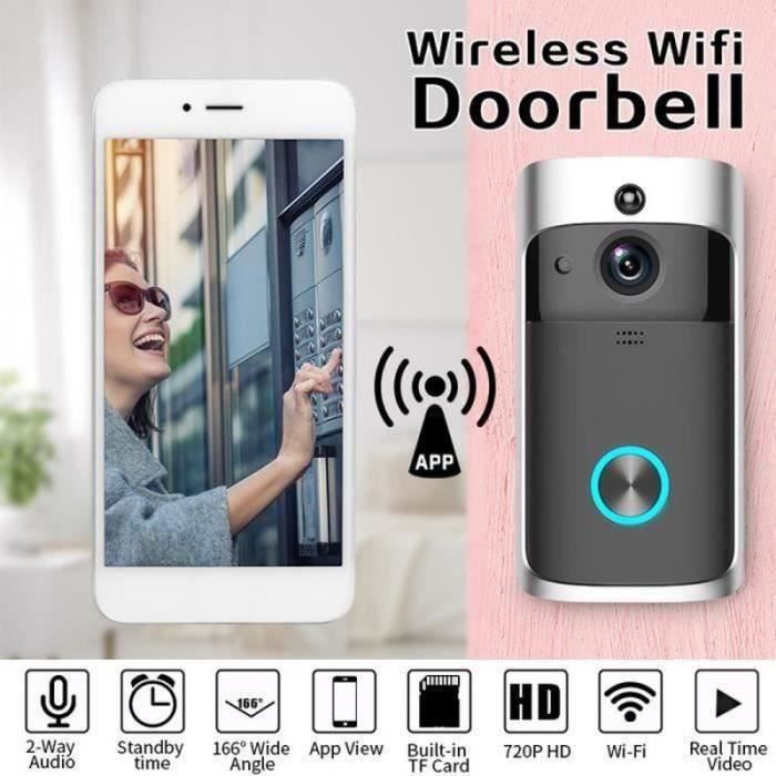 Sans fil Wifi Télécommande Vidéo Porte Téléphone Appareil Photo sonnette interphone de securite Bel