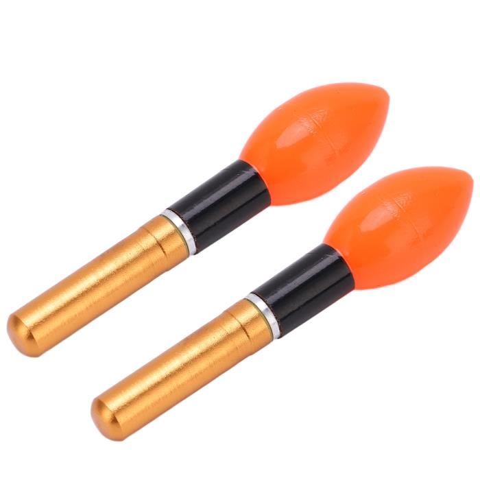 PATIKIL 2 Flotteurs Pêche Lumineux 2.1oz – Bobbers Éclairés EVA Avec Batterie, Jaune, Idéal Pêche De Nuit