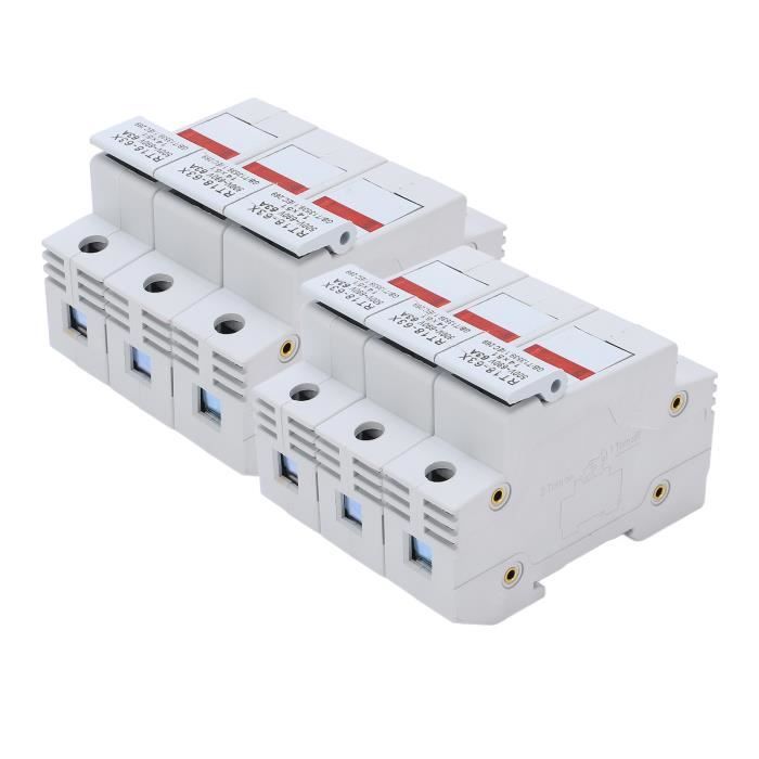 Lot De 2 Supports De Fusible à Vis Pour Rail DIN – Type UK5, Couleur Grise, Marque Uxcell