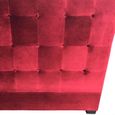 Tête de lit - MENZZO - Luxor - Velours Rouge - Vintage - L160 x P8 x H120 cm-1