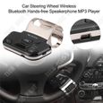 TD® Support pour Volant de Voiture/ Lecteur Mains libre Bluetooth MP3/ Récepteur mains  libre Haut-parleur Lecteur MP3-1
