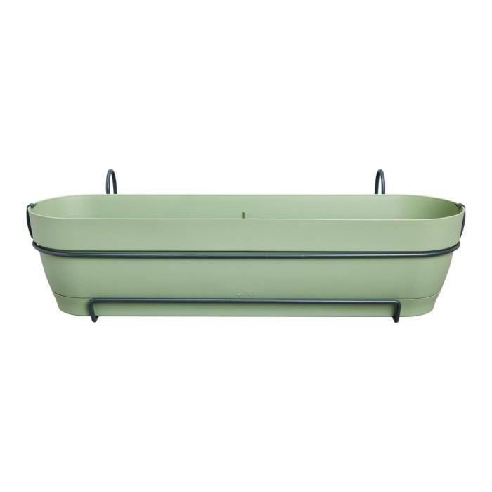 MePla Bacs à Fleurs Balcon Standard Longueur 100 CM, Largeur 16,7 CM, Braun, Résistant aux Intempéries De Résistant Aux UV Plastique