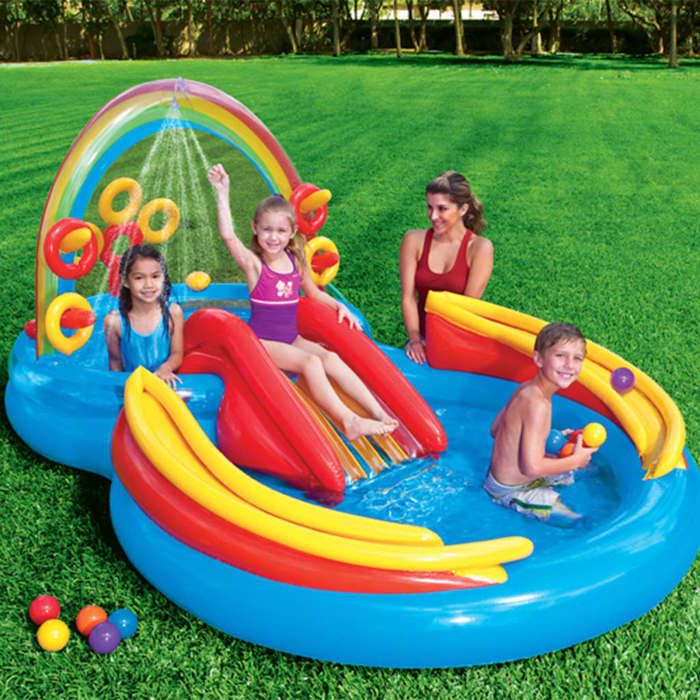 Piscine gonflable pour les enfants Bestway Rainbow 206 x 206 x 51 cm pas cher Piscine gonflable pour les enfants Bestway Rainbow 206 x 206 x 51 cm pas cher