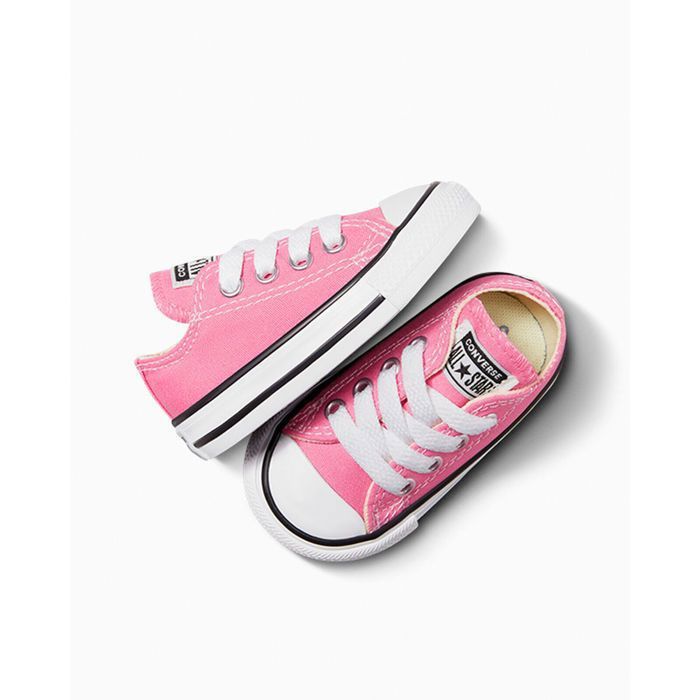 Converse basse cuir rose online