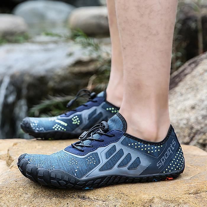 Acheter Chaussures d'eau Homme Natation Piscine Plage Chaussures Aqua Séchage Rapide Pieds Nus Extérieur Chaussures de Gué Surf Yoga Exercice