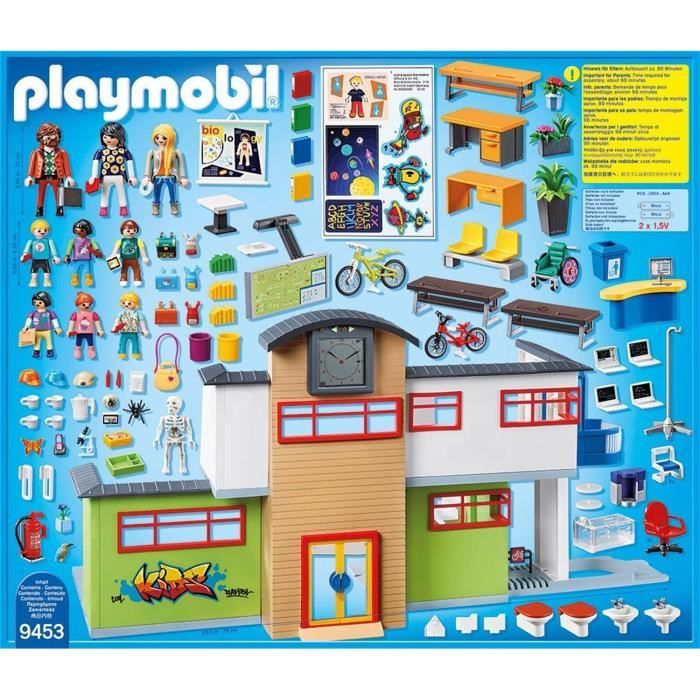 PLAYMOBIL - 9453 - City Life - Ecole aménagée - 242 pièces