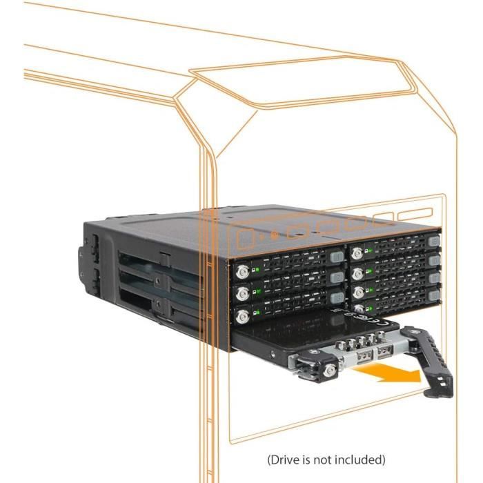 Cache Un Rack Informatique Rack Mobile, Backplane Cage, Boîtier De Rack Hot Swap Pour 6 X Ssd Or ...