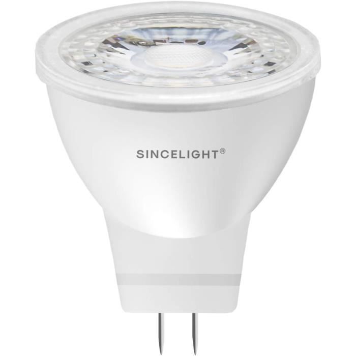 Ampoule LED GU4 / MR11 3W 12V (Pack de 10) - Blanc Chaud 2300K