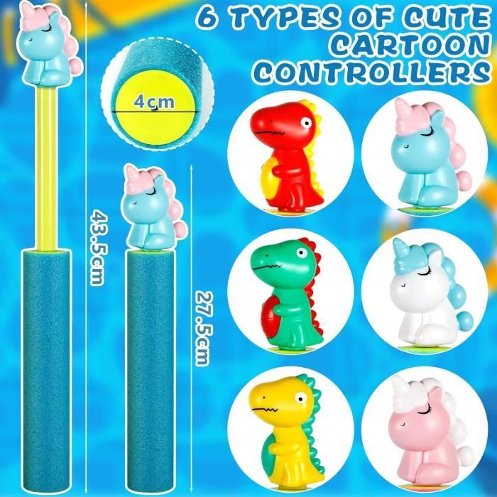 Lot De 6 Pistolets à Eau En Mousse – 27,5 Cm, Léger, Flottant, Pour Enfants Et Adultes (Dès 3 Ans)