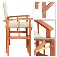 Chaise pliante en bois d'eucalyptus FSC® crème - CASARIA - Chaise de régie - Confortable et durable-2