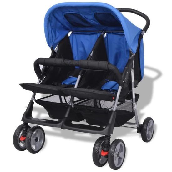 Poussette Double Twin Poussette deux places Canne Convient