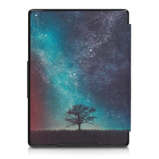 Kwmobile Étui à Rabat Simili Cuir Pour Kobo Aura H2O Edition 2 - Arbre Cosmique