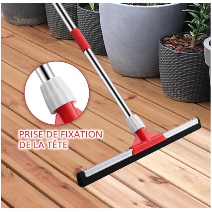 Balai Raclette Sol de Large 43cm avec Manche(147cm), Brosse d'essuie ...