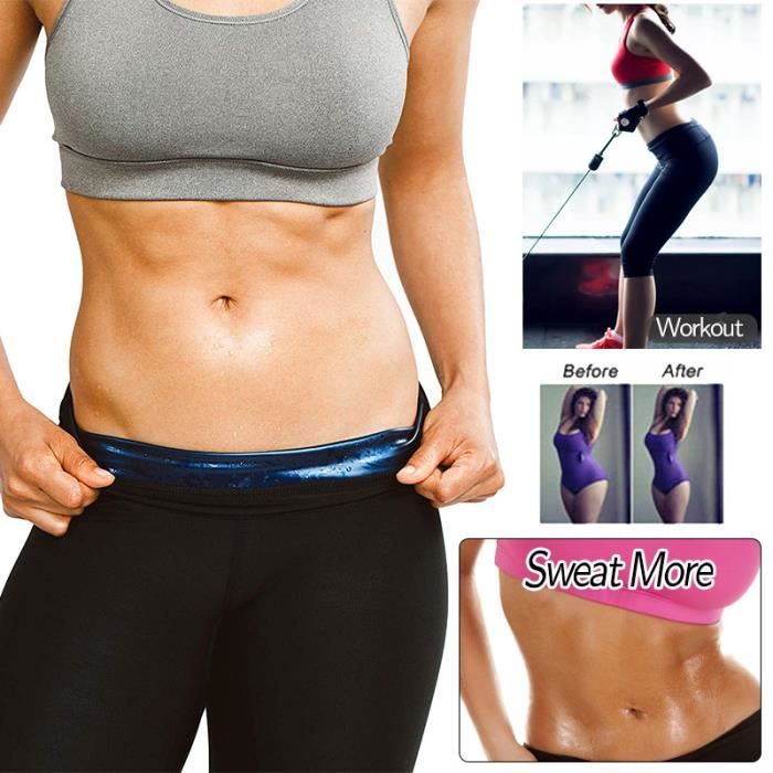 Legging de Sudation Femme Legging Minceur Sauna Pantalon Amincissant Pantacourt de Fitness Sport Yoga Favorise la Transpiration Noir Cdiscount Sport