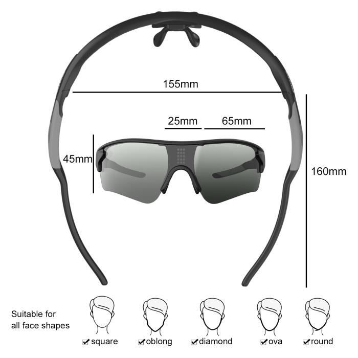 WICUE de soleil homme Gradation automatique avec verres polarisés 100