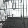 Cage pour Chien de transport pliante en métal 75 x 47 x 52.5 cm Noir-3