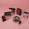 Hililand Meubles de maison de poupée 6 pièces / ensemble Simulation Mini modèle accessoires de meubles miniatures pour 1/18-3