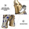 2 décors Pièces d'Or Mode créatif adorable Éléphant Figurine Statue Pour statue - statuette objet de decoration - bibelot-3
