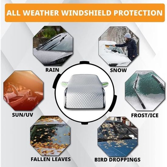 Couverture Pare-Brise Voiture SZHTFX Bâche Pare Brise Protection