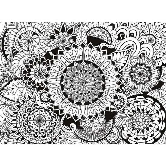 Clementoni Puzzle 500 Pieces A Colorier Puzzle Therapie Modele Mandala Cdiscount Jeux Jouets