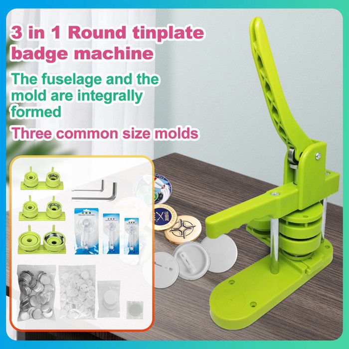 Machine à Badges DIY 55 Mm - Kit Créatif Pour Enfants Avec Moule Et Accessoires (Cadeau Noël)