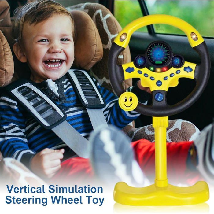 Volant De Conduite Jouet éducatif Pour Enfant, Simulation Réaliste, 20x20 Cm, Avec Effets Sonores Et Lumières, 3 Piles AA