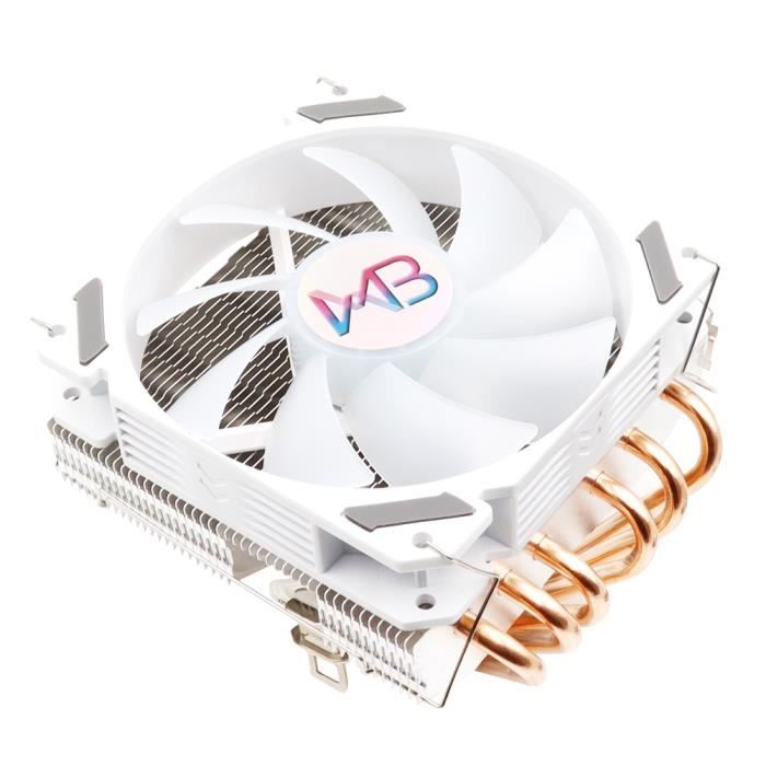 Blanc RVB ARVB CPU Radiateur Ventilateur Ventirad Low Profile Pwm 4pin 130W  LGA 1150 1151 1155 1156 1200 1366 - Cdiscount