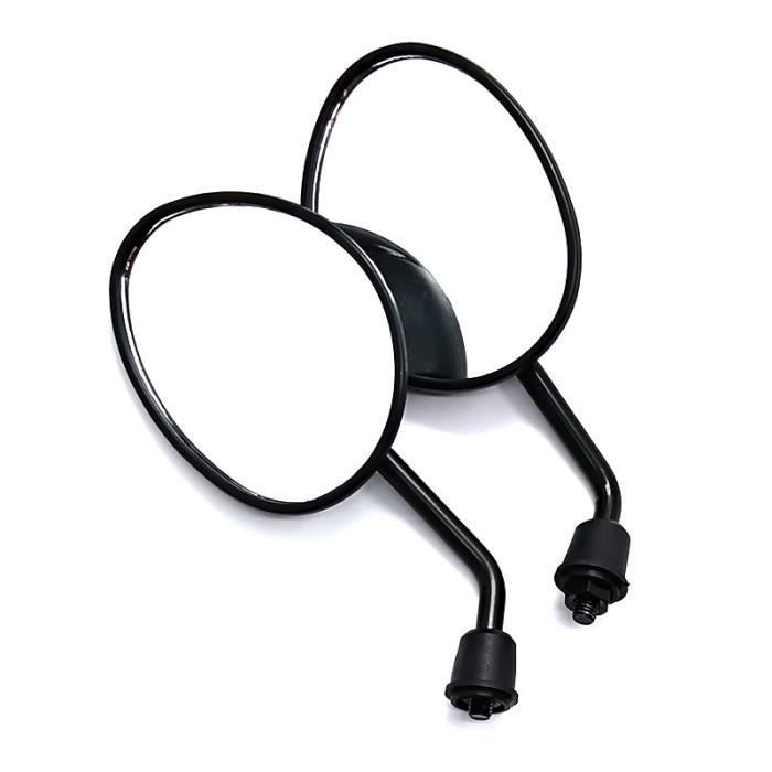1 Paire Rétroviseurs Moto Dioche - Streetbike Chopper Cruiser Scooter Noir 360°