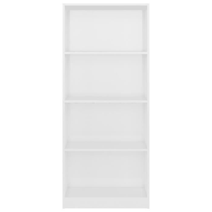 Acheter Bibliothèque blanche 60 cm - métal - 4 niveaux