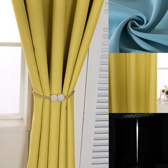 Rideau Occultant Thermique Rose – Isolation, Polyester épais, œillets, Pour Salon/chambre - 7