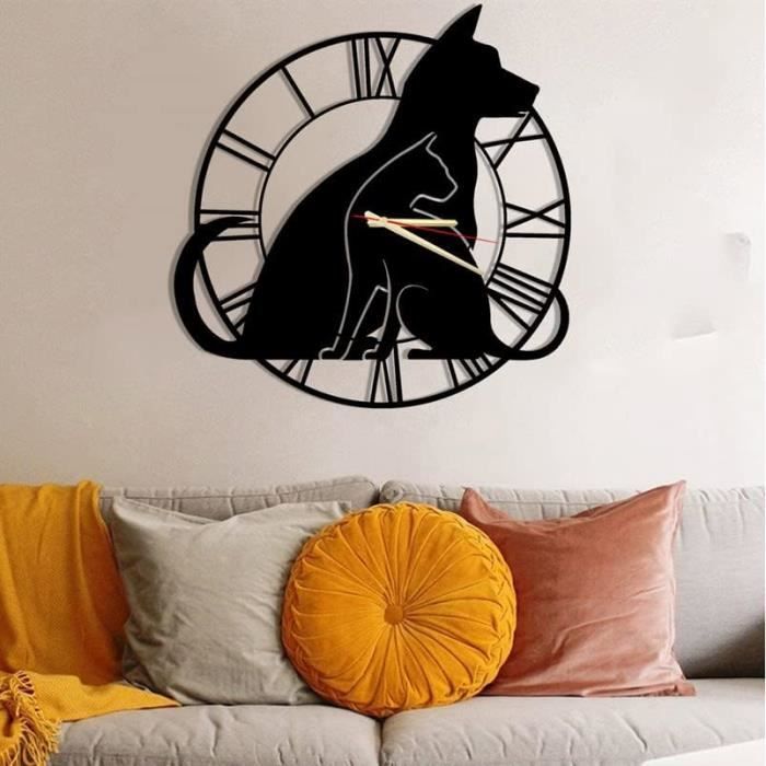 Horloge Murale Design Moderne - Pendule Murale Silencieuse Sans Tic Tac Temperature Digitale Ideal Pour Cuisine Bureau Salon Chambre Ø 25 Cm