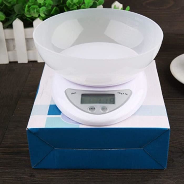 Balance De Cuisine Numérique Violette 5 Kg - Précision 5 G, 4 Unités, Plan Verre Trempé