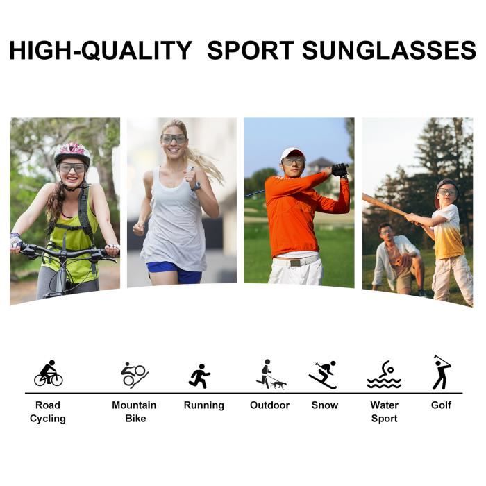 WICUE de soleil homme Gradation automatique avec verres polarisés 100