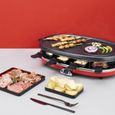 HKOENIG RP418 - Appareil à Raclette 4 en 1 - 8 personnes - 6 mini crêpes - Grill - Température réglable - 1500W  - Plaques-4