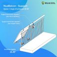 NuaSol Support pour centrale solaire de balcon | Garde-corps Fixation pour 1 module solaire et un onduleur photovoltaïque | rond-4