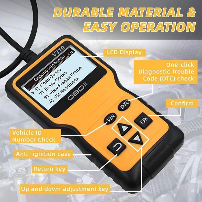 Lecteur De Codes Erreur OBD2 Pour Voiture - Scanner Moteur Générique, Garantie 2 Ans (Neuf)