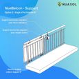 NuaSol Support pour centrale solaire de balcon | Garde-corps Fixation pour 1 module solaire et un onduleur photovoltaïque | rond-5