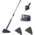 Balai Serpillere Rotatif Serpillère Triangulaire Rotative à 360° Avec 6 Chiffons - Balai Serpillière Seau Essoreur