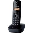 Téléphone sans fil Panasonic KX-TG1611FRH avec écran rétro-éclairé et répertoire 50 noms et numéros - Noir-0